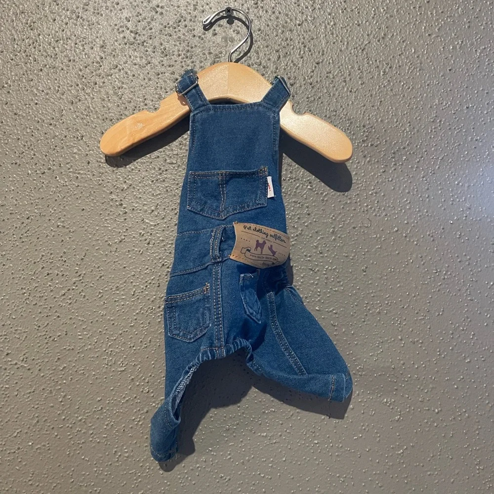 Pet Clothing Outfitters Denim Dog Overalls